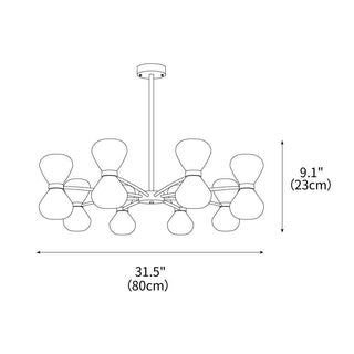 Nebula Aesthetic Glass Chandelier