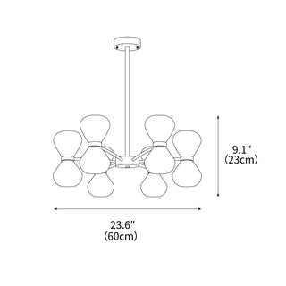 Nebula Aesthetic Glass Chandelier