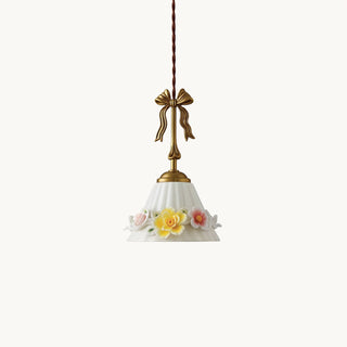 Bella French Country Floral Pendant Light