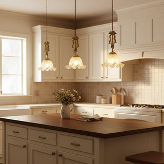 Bella French Country Floral Pendant Light