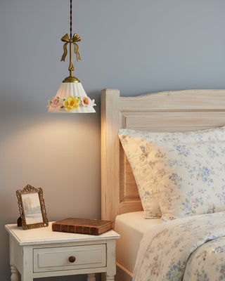 Bella French Country Floral Pendant Light