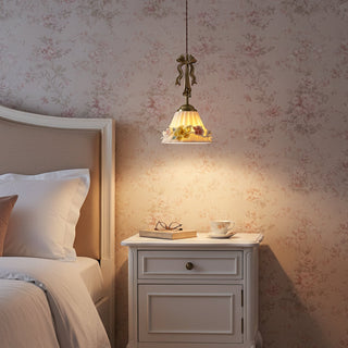 Bella French Country Floral Pendant Light