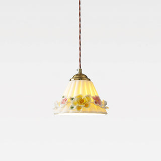 Bella French Country Floral Pendant Light
