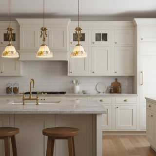 Bella French Country Floral Pendant Light