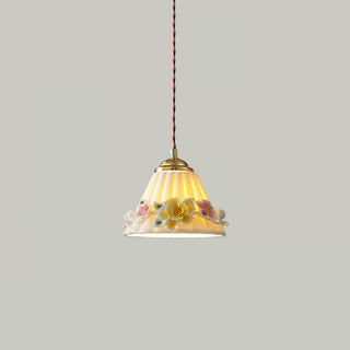 Bella French Country Floral Pendant Light