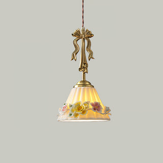 Bella French Country Floral Pendant Light