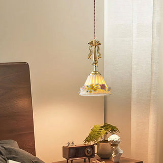 Bella French Country Floral Pendant Light