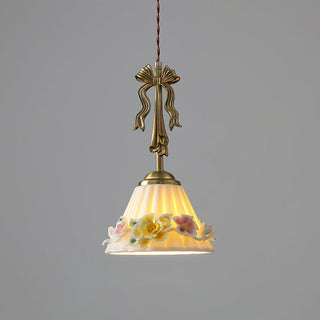 Bella French Country Floral Pendant Light