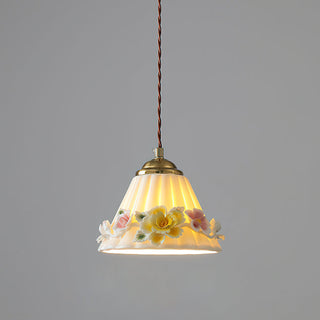 Bella French Country Floral Pendant Light