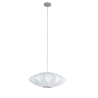 Luna Mulberry Silk Oval Pendant Light