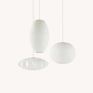 Luna Mulberry Silk Oval Pendant Light