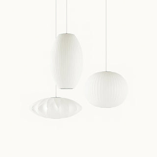 Luna Mulberry Silk Oval Pendant Light