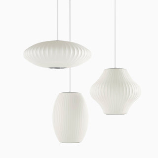 Luna Mulberry Silk Oval Pendant Light