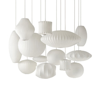Luna Mulberry Silk Oval Pendant Light