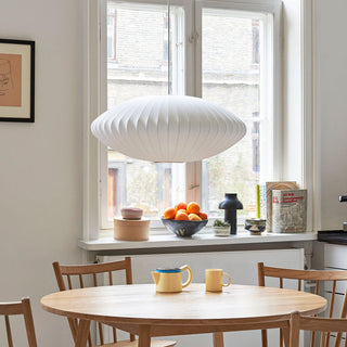 Luna Mulberry Silk Oval Pendant Light