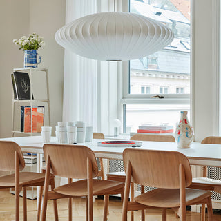 Luna Mulberry Silk Oval Pendant Light
