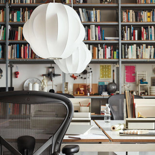 Luna Mulberry Silk Oval Pendant Light