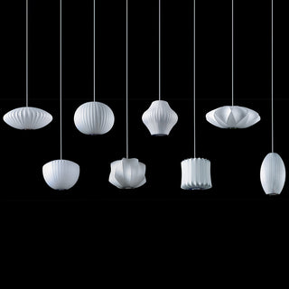 Luna Mulberry Silk Oval Pendant Light