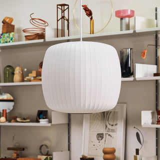 Luna Mulberry Silk Oval Pendant Light
