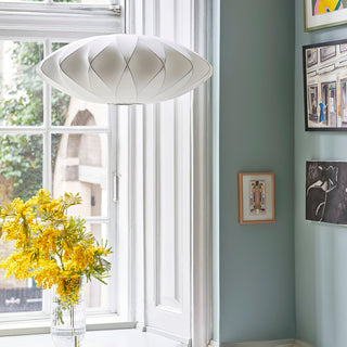 Luna Mulberry Silk Oval Pendant Light