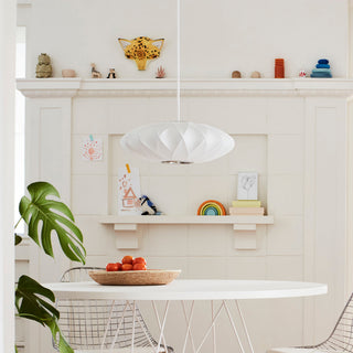 Luna Mulberry Silk Oval Pendant Light