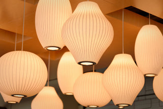 Luna Mulberry Silk Oval Pendant Light