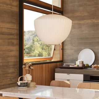 Luna Mulberry Silk Oval Pendant Light