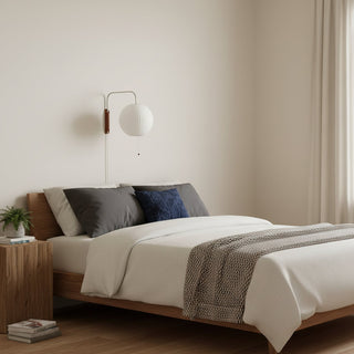 Kai Rattan-Effect Fabric Wall Sconce