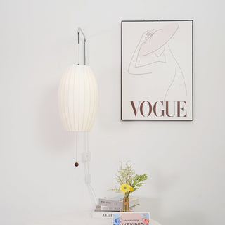 Kai Rattan-Effect Fabric Wall Sconce