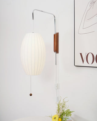 Kai Rattan-Effect Fabric Wall Sconce
