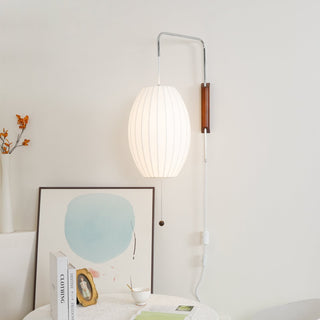 Kai Rattan-Effect Fabric Wall Sconce
