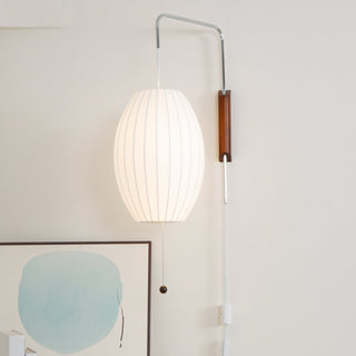 Kai Rattan-Effect Fabric Wall Sconce
