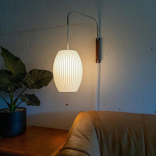 Kai Rattan-Effect Fabric Wall Sconce