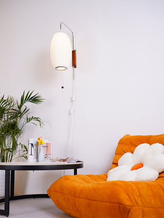 Kai Rattan-Effect Fabric Wall Sconce