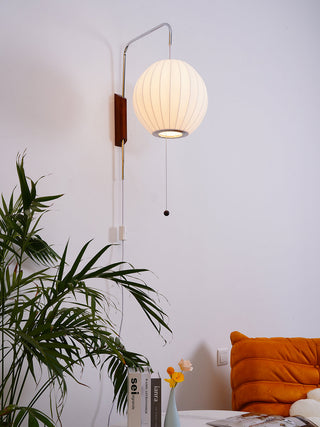 Kai Rattan-Effect Fabric Wall Sconce