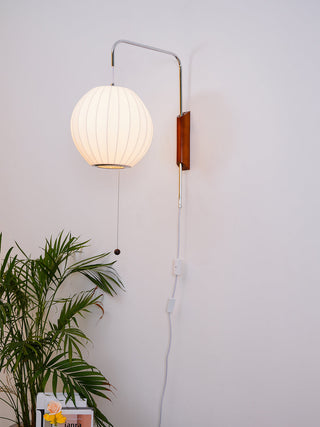 Kai Rattan-Effect Fabric Wall Sconce