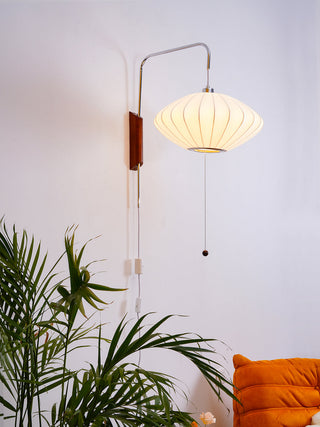 Kai Rattan-Effect Fabric Wall Sconce