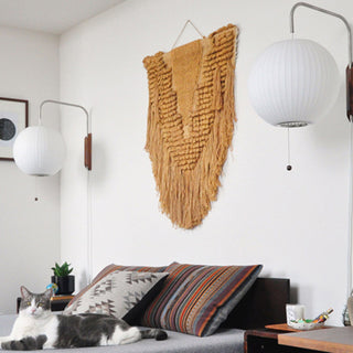 Kai Rattan-Effect Fabric Wall Sconce