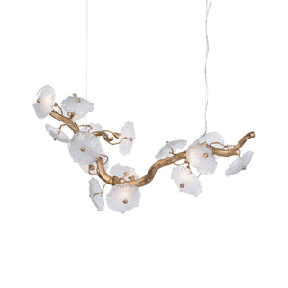 Nenufar Horizontal Natural Glass Chandelier