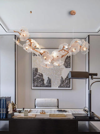 Nenufar Horizontal Natural Glass Chandelier