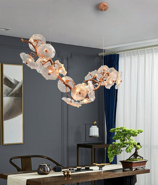 Nenufar Horizontal Natural Glass Chandelier