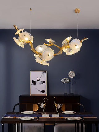 Nenufar Horizontal Natural Glass Chandelier