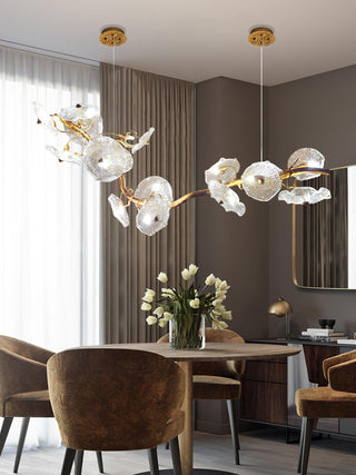 Nenufar Horizontal Natural Glass Chandelier