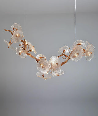 Nenufar Horizontal Natural Glass Chandelier