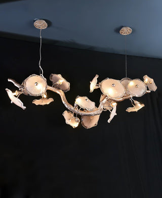 Nenufar Horizontal Natural Glass Chandelier