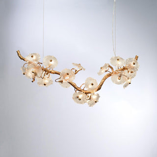 Nenufar Horizontal Natural Glass Chandelier