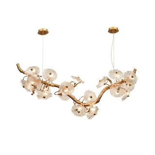 Nenufar Horizontal Natural Glass Chandelier