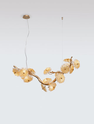Nenufar Horizontal Natural Glass Chandelier