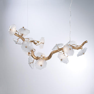 Nenufar Horizontal Natural Glass Chandelier