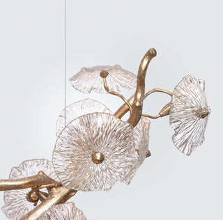 Nenufar Horizontal Natural Glass Chandelier